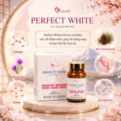 Viên uống hỗ trợ làm đẹp da, giúp da trắng sáng, cải thiện thâm nám, hạn chế lão hóa da Perfect White Jpanwell (60 viên)
