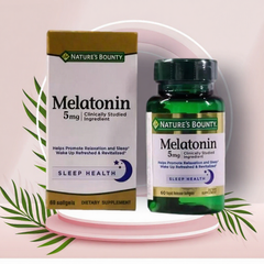 [Nhập khẩu] Natures BountyMelatonin - Viên uống hỗ trợ điều hòa giấc ngủ, giảm căng thẳng(Hộp 60 viên)