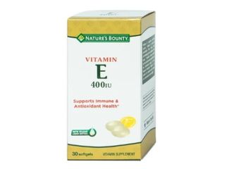 [Nhập khẩu] Viên uống bổ sung Vitamin E làm chậm quá trình lão hóa da Vitamin E 400IU Nature's Bounty (30 viên)