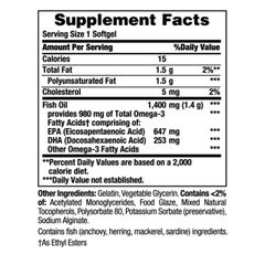 Fish Oil Nature's Bounty - Hỗ trợ phòng ngừa tai biến, đột quỵ, tim mạch, xương khớp, bổ mắt, 130 viên sản xuất Mỹ