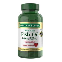 Fish Oil Nature's Bounty - Hỗ trợ phòng ngừa tai biến, đột quỵ, tim mạch, xương khớp, bổ mắt, 130 viên sản xuất Mỹ
