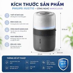 MÁY TẠO ẨM NANO KÈM XÔNG TINH DẦU PHILIPS HU5710 56M2