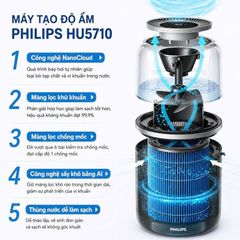 MÁY TẠO ẨM NANO KÈM XÔNG TINH DẦU PHILIPS HU5710 56M2