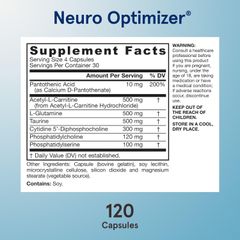Neuro Optimizer Jarrow - Bổ não tăng cường trí nhớ, giúp hồi phục di chứng tai biến mạch máu não, 120 viên sản xuất Mỹ
