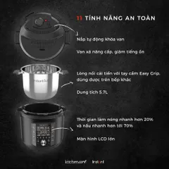 NỒI ÁP SUẤT ĐA NĂNG INSTANT POT 10 IN 1 PRO ,BẢO HÀNH CHÍNH HÃNG 12 THÁNG
