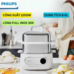 NỒI HẤP ĐIỆN ĐA NĂNG PHILIPS HD3300 8.6L 1200W ,BẢO HÀNH 12 THÁNG