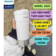 BÌNH ĐUN NƯỚC MINI CHỈNH NHIỆT 45-99°C PHILIPS AWP3390WH 450ML