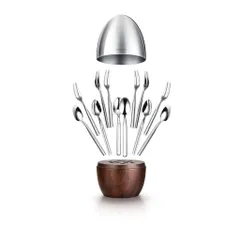 Bộ đồ ăn tráng miệng 12 món quả trứng MODERN