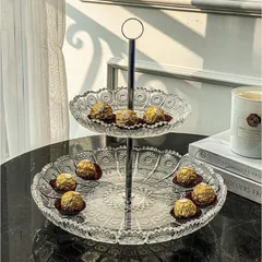 Khay Pha Lê 2 Tầng Và Thố Mài