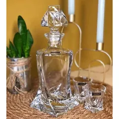 Bộ Bình Rượu Kèm 6 Cốc Pha Lê Bohemia Quadro