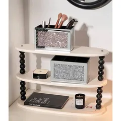 Hộp Đựng Đồ Trang Điểm Tráng Gương 3 Ngăn