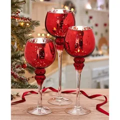 Set 3 chân nến hình ly vang Mikasa