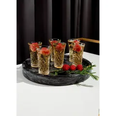 Set 6 ly pha lê uống rượu mạnh Killarney Trinity Fluted