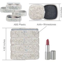 Hộp đựng trang sức phủ vân diamond xoay 4 lớp cao cấp