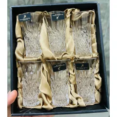 Set 6 ly pha lê uống rượu mạnh Killarney Trinity Fluted