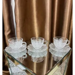 Set Tách Trà Pha Lê Mài 12 Món