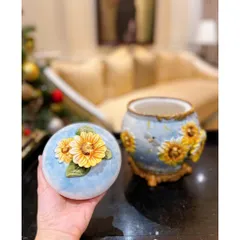 Hộp đựng khăn giấy họa tiết hoa hướng dương Function Art
