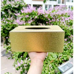 Hộp đựng khăn giấy bọc da cao cấp
