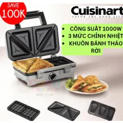 [NHẬP ĐỨC] MÁY KẸP BÁNH MỲ SILVERCREST VÀ CUISINART GR-10E 1000W