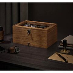 HỘP ĐỰNG ĐỒNG HÔ , TRANG SỨC 2 TẦNG SONGMICS