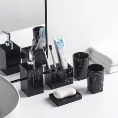 Set nhà tắm vân đá Marble 7 món - vân đá cẩm thạch