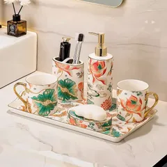 Sét 6 món nhà tắm hoa mùa xuân Malacasa