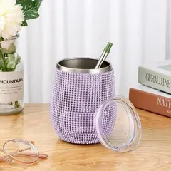 Cốc Cách Nhiệt Tessco Lõi Inox Phủ Vân Diamond 350ml