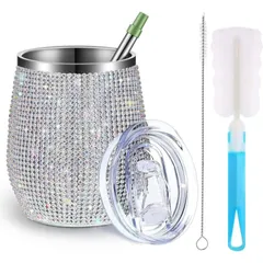 Cốc Cách Nhiệt Tessco Lõi Inox Phủ Vân Diamond 350ml