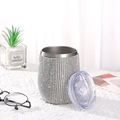 Cốc Cách Nhiệt Tessco Lõi Inox Phủ Vân Diamond 350ml
