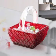 Giỏ kẹo pha lê 10cm đỏ