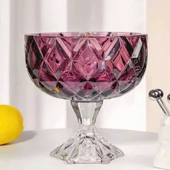 Chân bồng pha lê tím 18cm