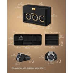HỘP ĐỰNG ĐỒNG HỒ SONGMICS