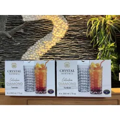 Bộ 6 cốc 260ml Bohemia Diamond 789706