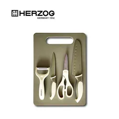 Sét dao, kéo, nạo, thớt 5 món Herzog Germany