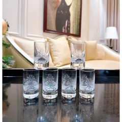 Bộ 6 cốc Pha Lê mài bông tuyết