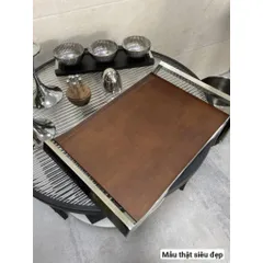 KHAY TRÀ TAY CẦM INOX STYLE EUROPE