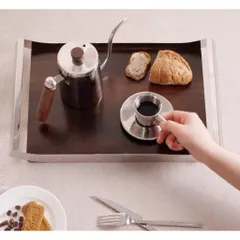KHAY TRÀ TAY CẦM INOX STYLE EUROPE