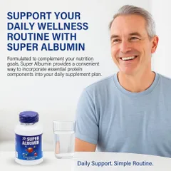 Super Albumi 500mg - Giúp tăng cường chức năng gan, cung cấp năng lượng cho người sức khỏe yếu, bồi bổ cơ thể, 100 viên sản xuất Mỹ
