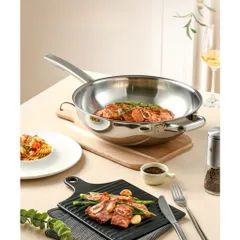 CHẢO SÂU LÒNG WMF WOK 30CM KÈM VUNG KÍNH