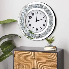 Đồng Hồ Treo Tường Pha Lê Tráng Gương Diamond 40cm