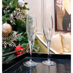 Set 6 ly pha lê champagne Skyline tiệp