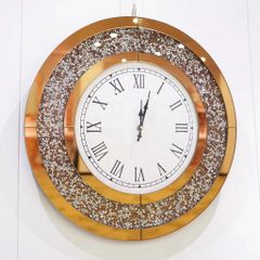 Đồng Hồ Treo Tường Pha Lê Tráng Gương Diamond Gold 50cm