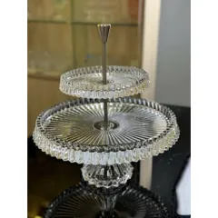 KHAY PHA LÊ 2 TẦNG CROWN JEWEL GLASS WARE