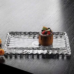 Set khay kèm 2 thố pha lê CROWN JEWEL GLASS WARE