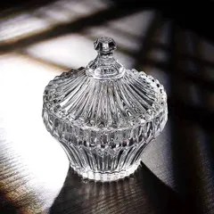 Set khay kèm 2 thố pha lê CROWN JEWEL GLASS WARE