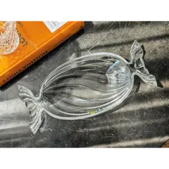 Khay Pha Lê Bohemia hình kẹo 34.5cm
