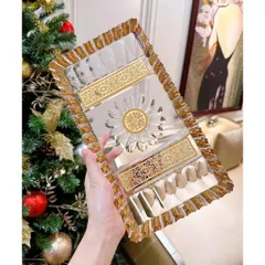 SET THỐ PHA LÊ MẠ VÀNG 24K TIỆP KHẮC