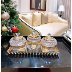 SET THỐ PHA LÊ MẠ VÀNG 24K TIỆP KHẮC