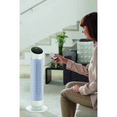Quạt Tháp Rowenta 3in1 HQ8120 2 Chiều Nóng Lạnh Kèm Lọc Không Khí (Hàng Đức)