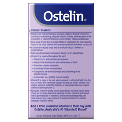 Vitamin D3 Ostelin dạng nước 20ml Liquid cho trẻ từ 6 tháng của Úc
